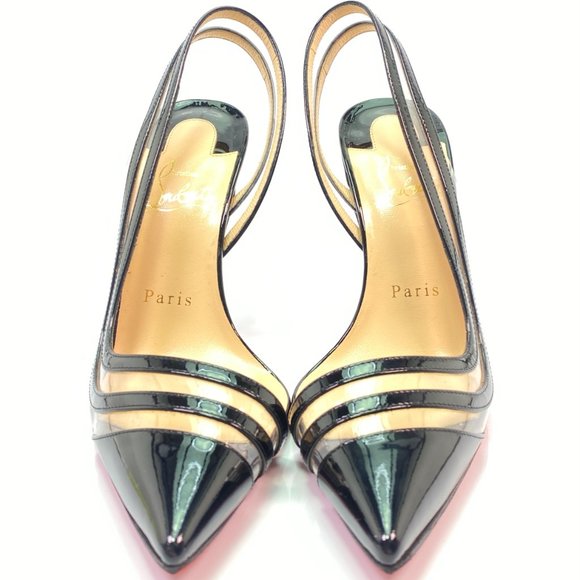 Christian Louboutin Paralili Black PVC Patent Pumps Euro 36 - Picture 3 of 7